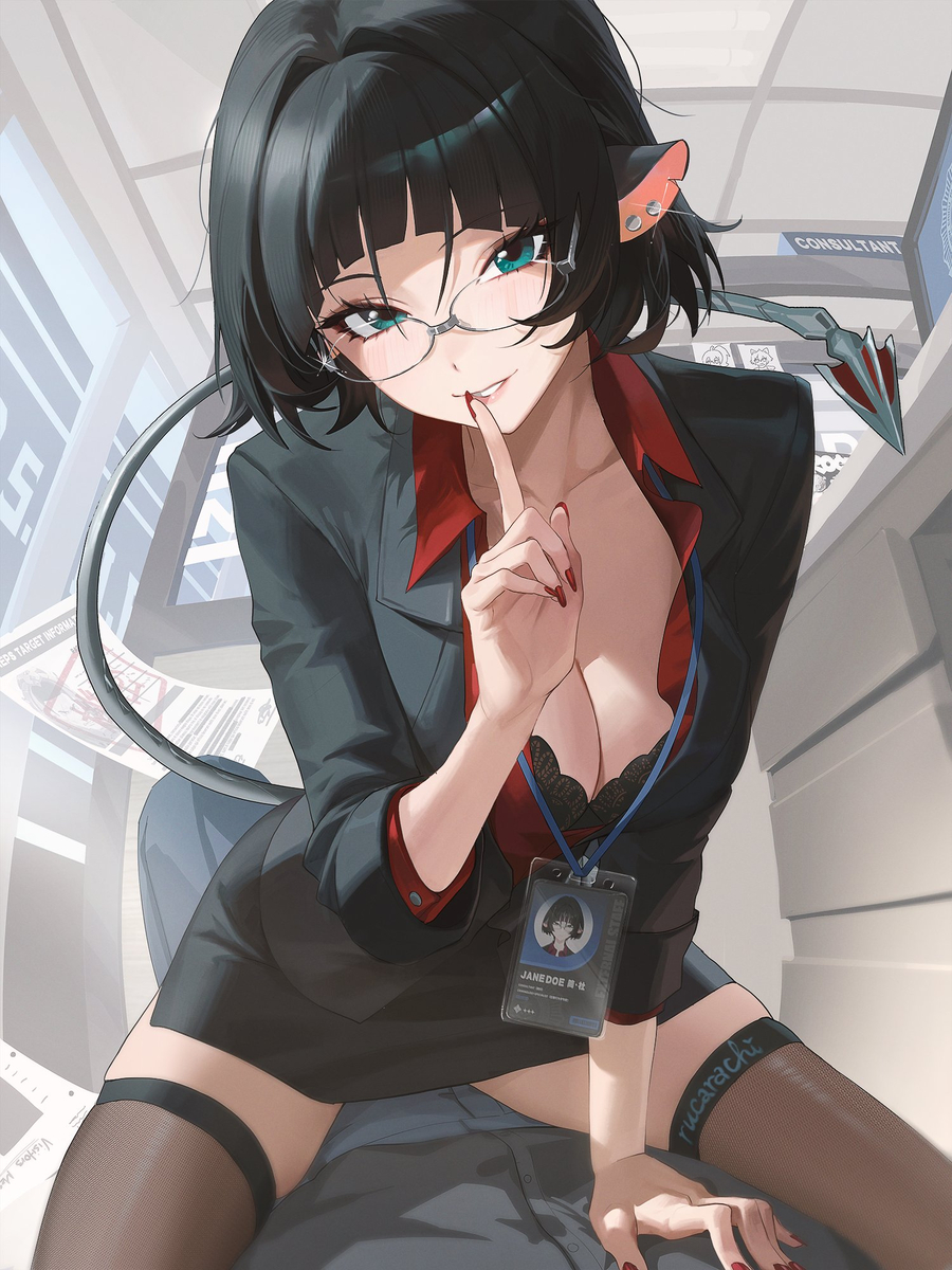 This is a pixiv picture whose title is Shh... You've seen too much.