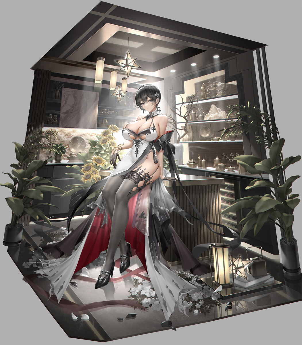 This is a pixiv picture whose title is こんばんは.