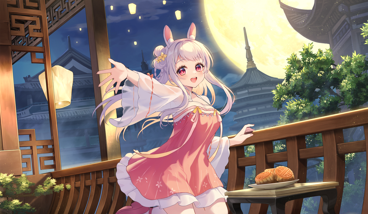 This is a pixiv picture whose title is 🥮.