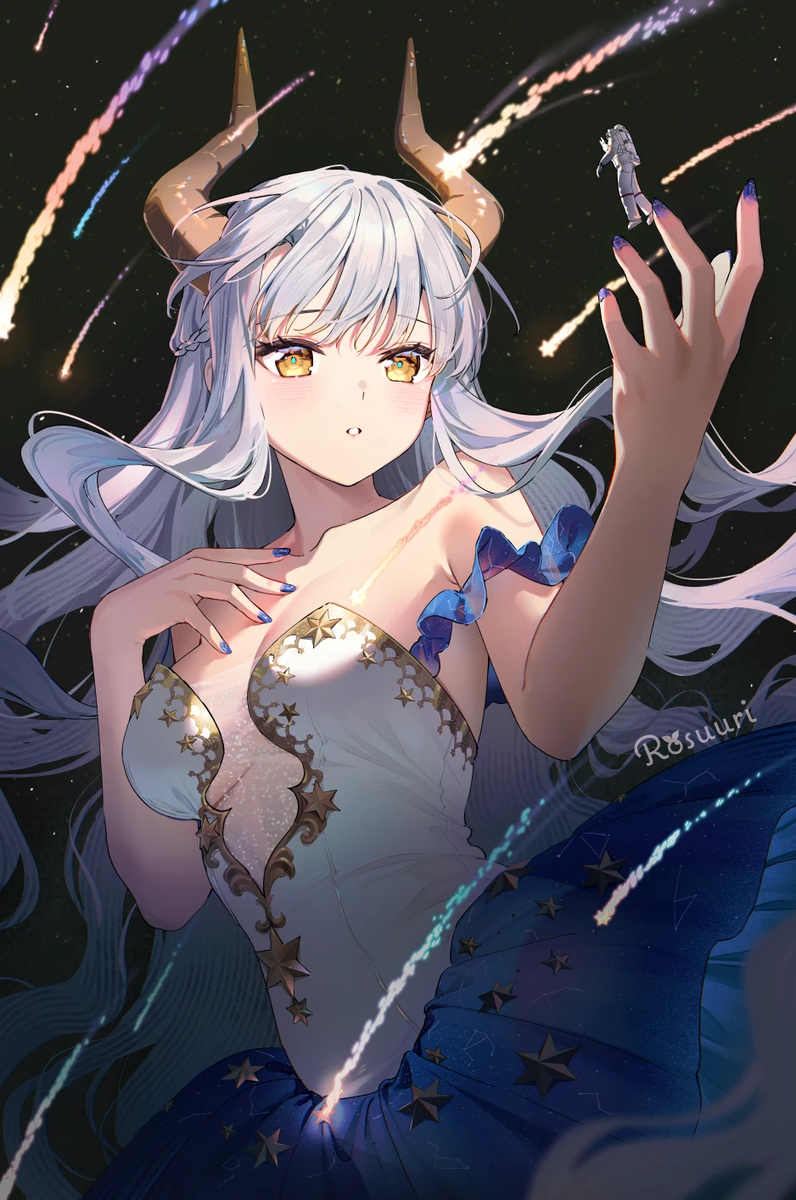 This is a pixiv picture whose title is 友達かな?🌠.
