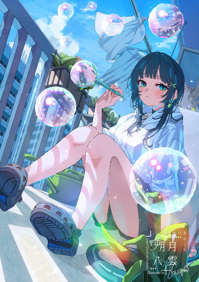 This is a pixiv picture whose title is 屋根まで飛んでけ.
