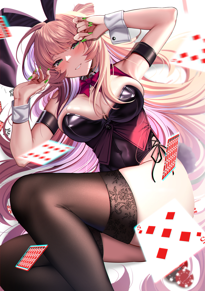 This is a pixiv picture whose title is 兔女郎荷官小姐    莉莉罗佩·奇娜.
