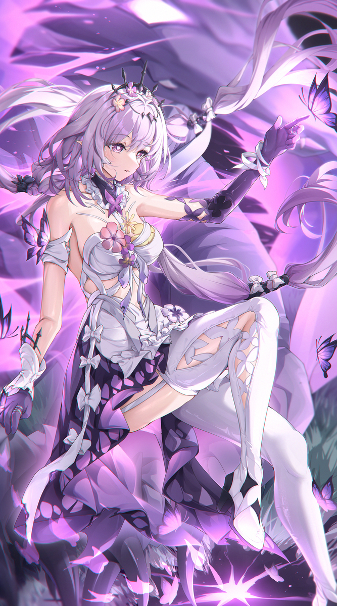 This is a pixiv picture whose title is 遐蝶 （𝘾𝙖𝙨𝙩𝙤𝙧𝙞𝙘𝙚）💜.