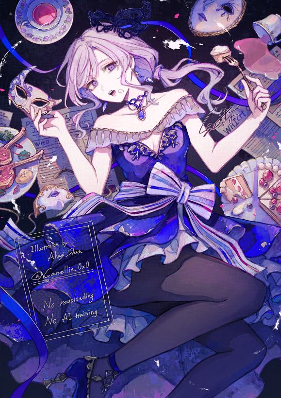 This is a pixiv picture whose title is 仮面はもうお終い.