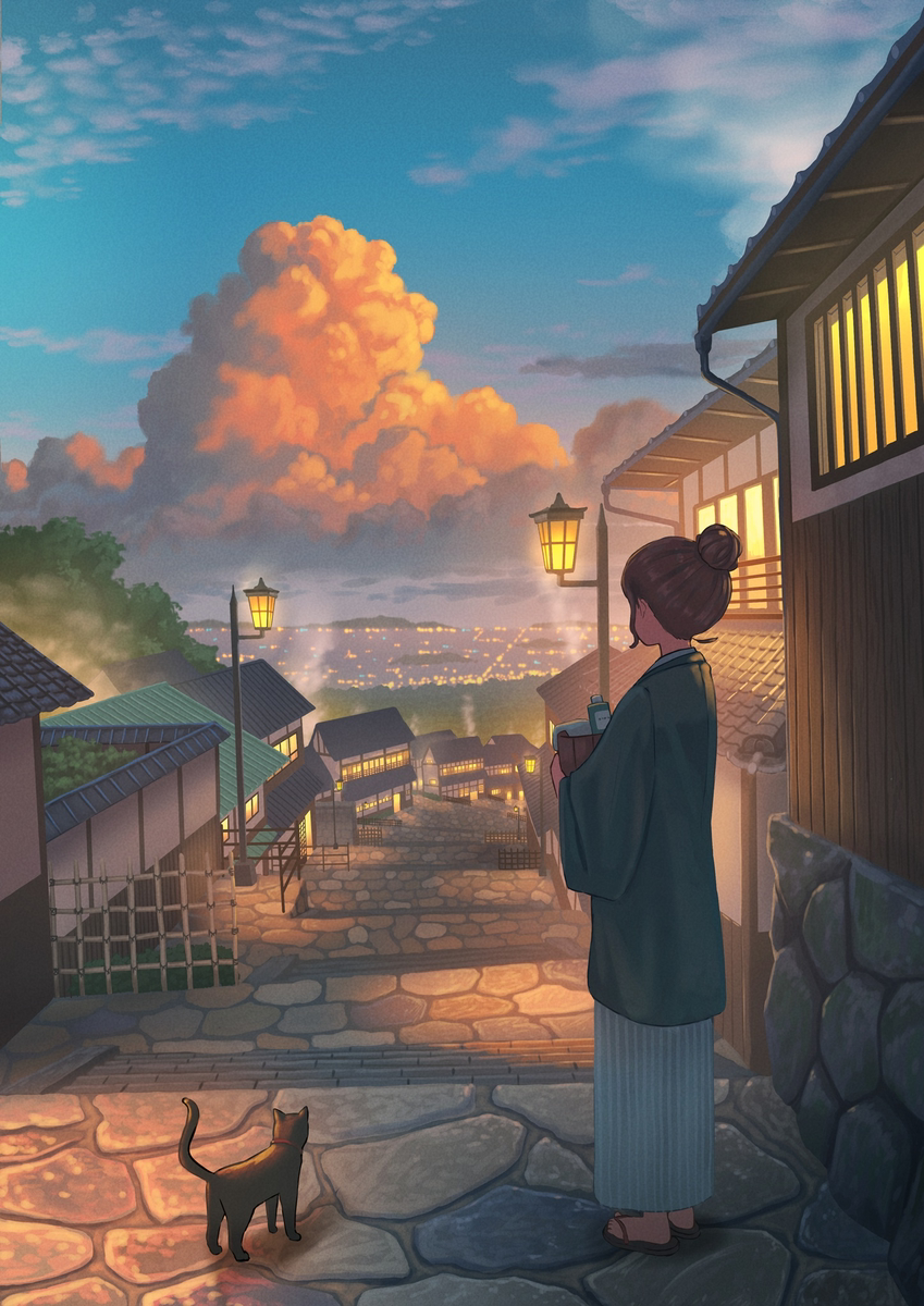 This is a pixiv picture whose title is 癒しを求めて.