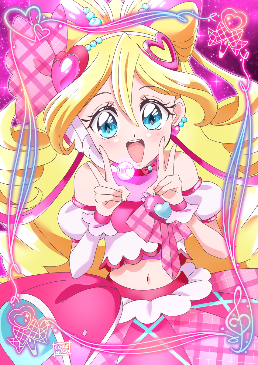 This is a pixiv picture whose title is キュアアイドル.