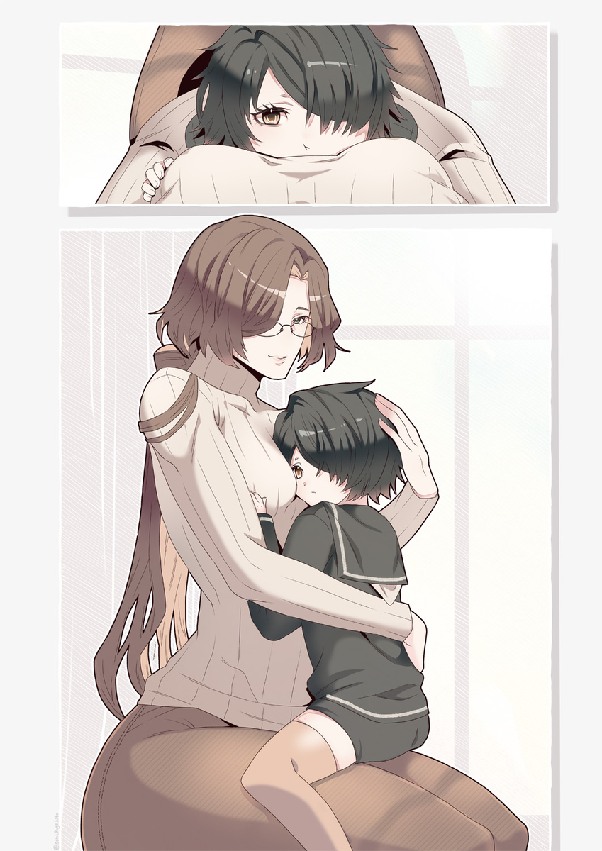 This is a pixiv picture whose title is 僕に優しいメスお兄さん.