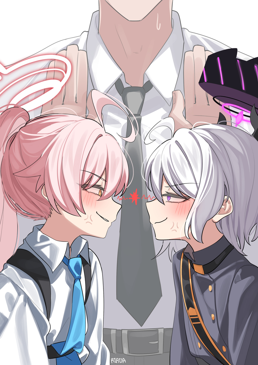 This is a pixiv picture whose title is 싸우지 마.