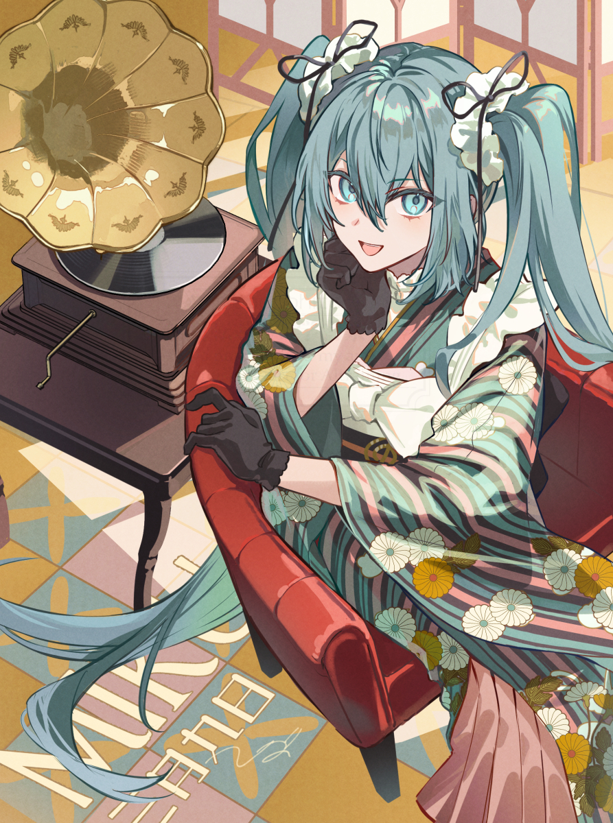 This is a pixiv picture whose title is ミクの日.
