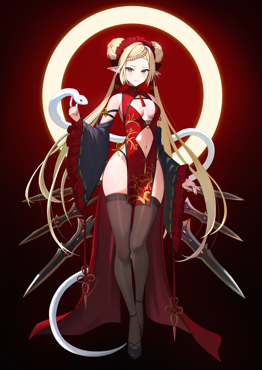 This is a pixiv picture whose title is チャイナドレスイセリア.