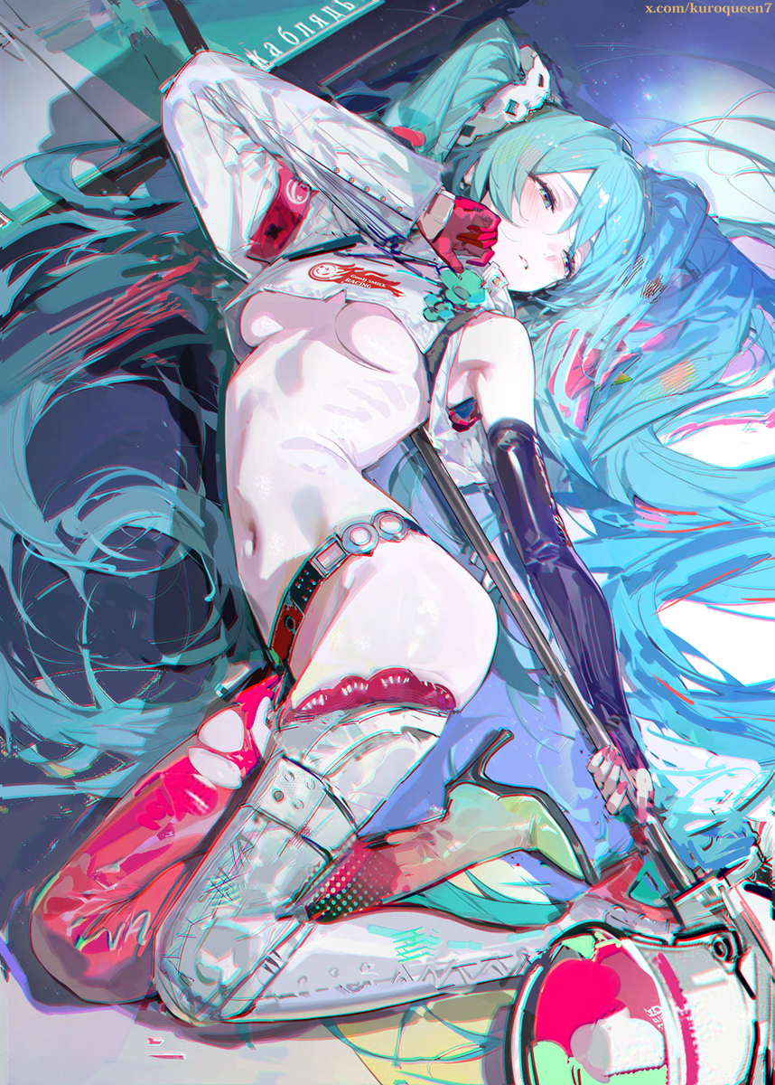 This is a pixiv picture whose title is miku.
