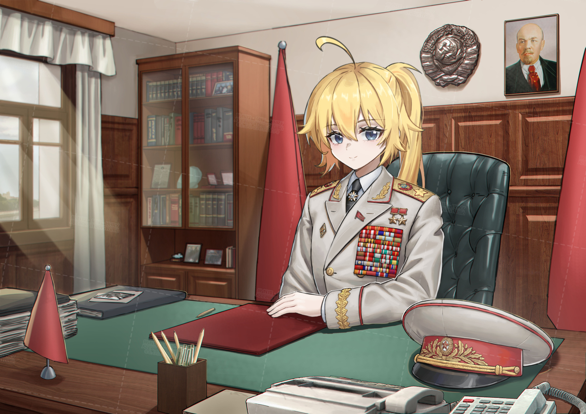 This is a pixiv picture whose title is soviet marshal.