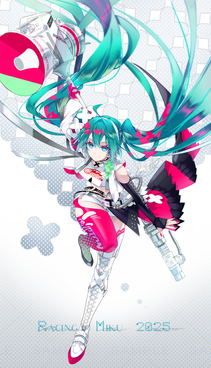 This is a pixiv picture whose title is レーシングミク2025.