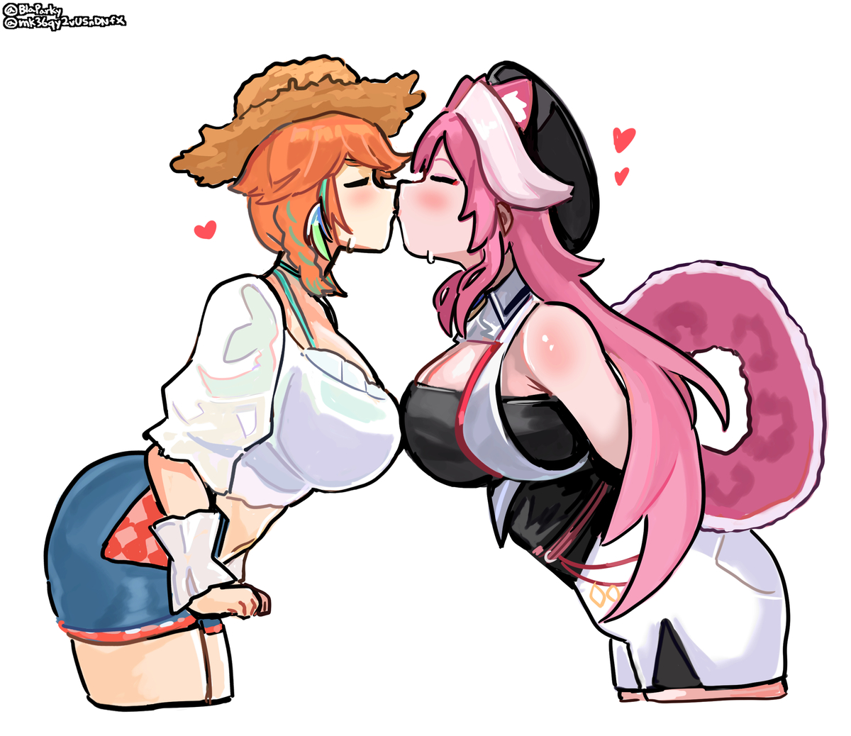 This is a pixiv picture whose title is Pocky Game.