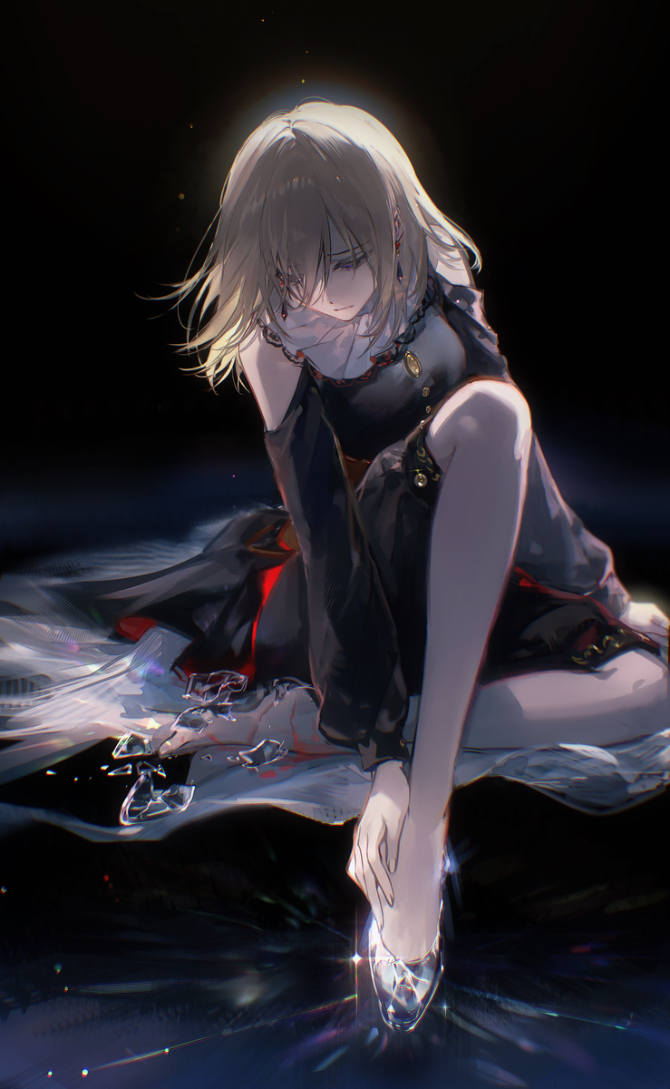 This is a pixiv picture whose title is 馬車がカボチャになるその時まで.