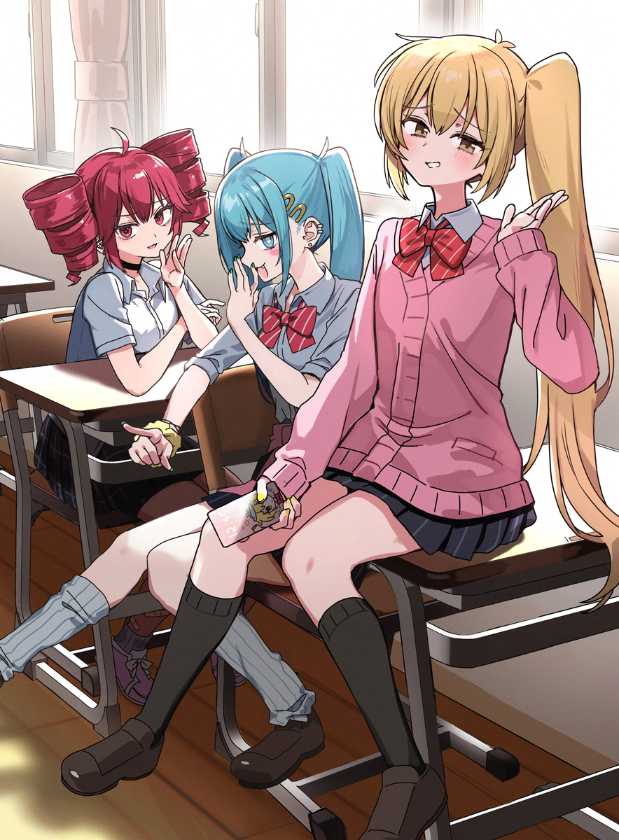 This is a pixiv picture whose title is たむろにされている僕の席.