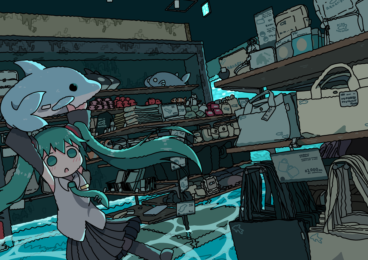 This is a pixiv picture whose title is 初音ミク.