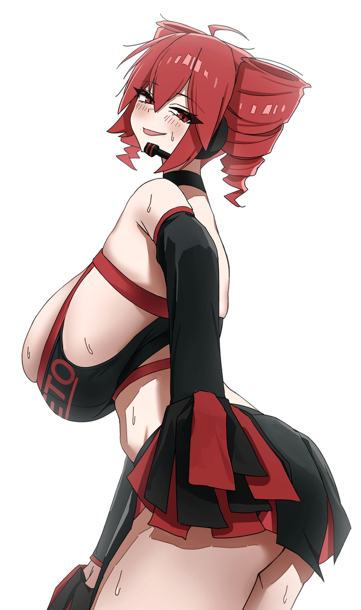 This is a pixiv picture whose title is Cheerleader Teto.
