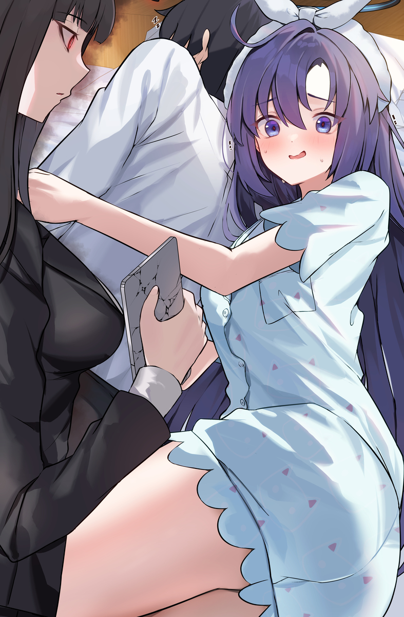 This is a pixiv picture whose title is せ、先生と一緒に寝てただけです・・・.