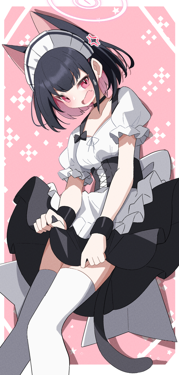 This is a pixiv picture whose title is メイドカズサ.