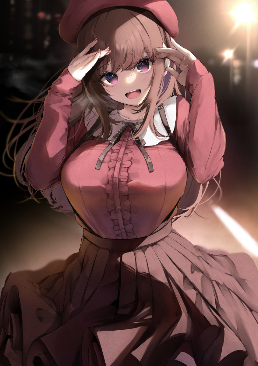 This is a pixiv picture whose title is バイバイしたくなくて終電を逃すために雑談を長引かせる女の子.