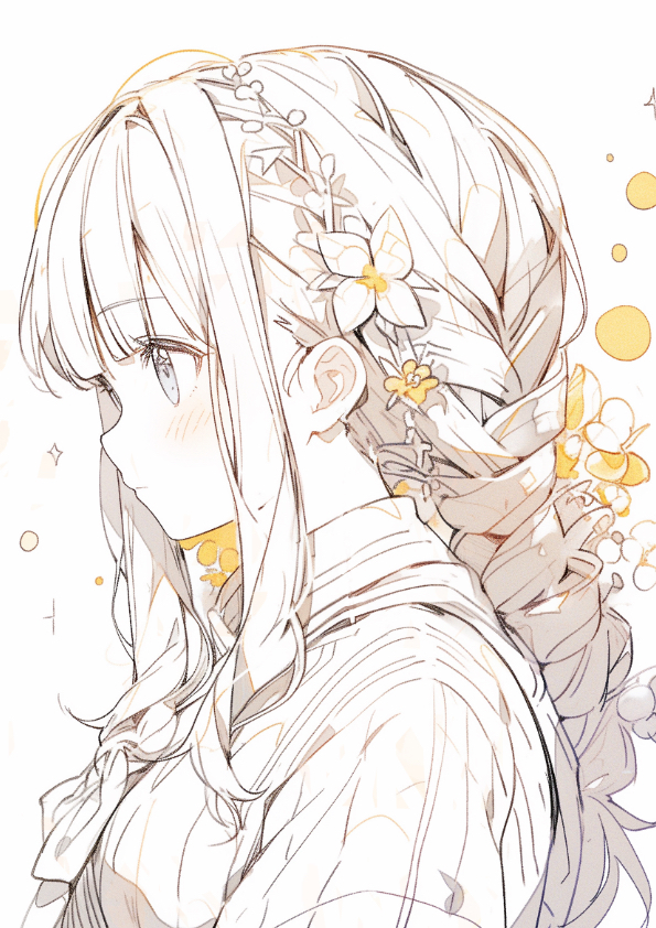 This is a pixiv picture whose title is 『yellow』.