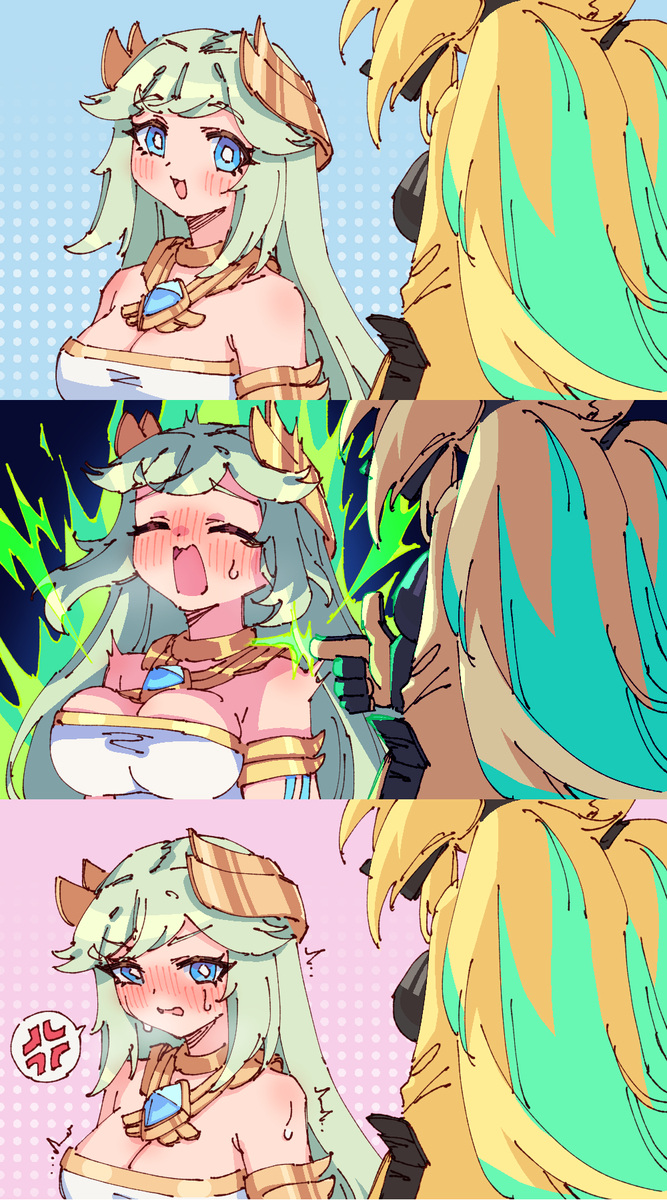This is a pixiv picture whose title is 실라 & 비비 & 코미.