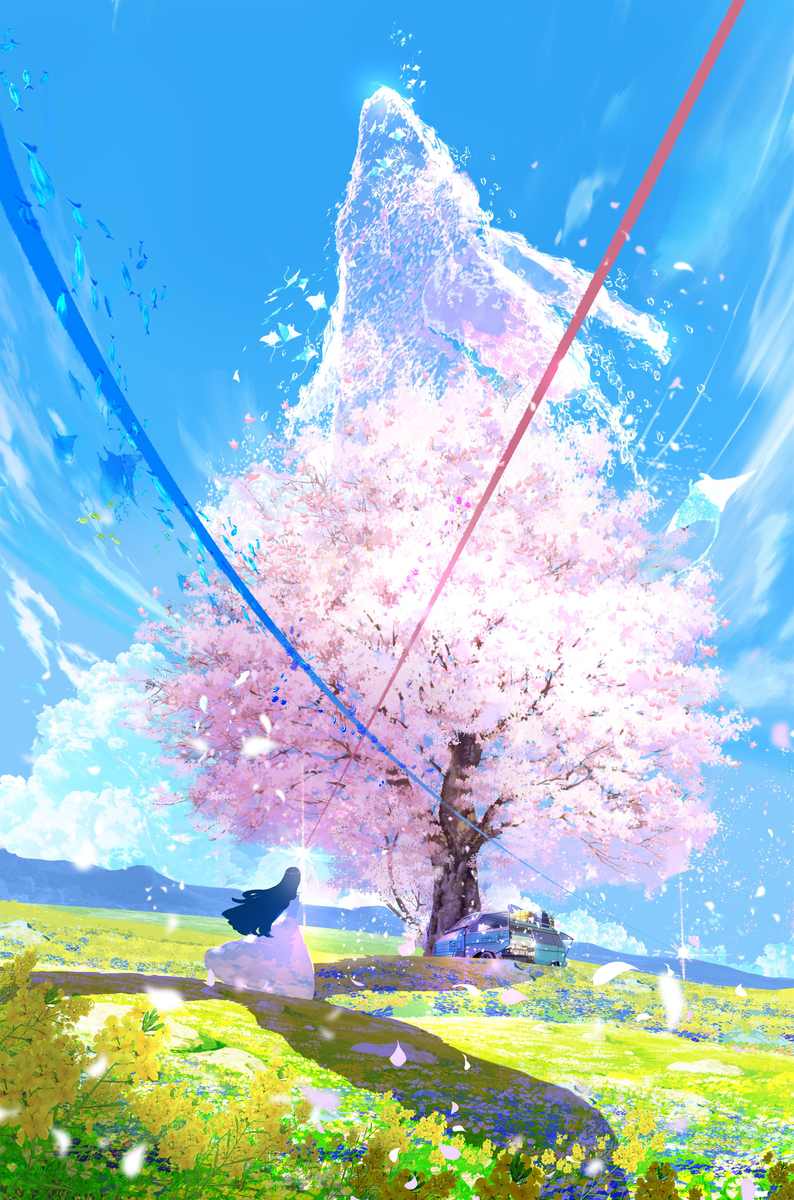 This is a pixiv picture whose title is 青春.