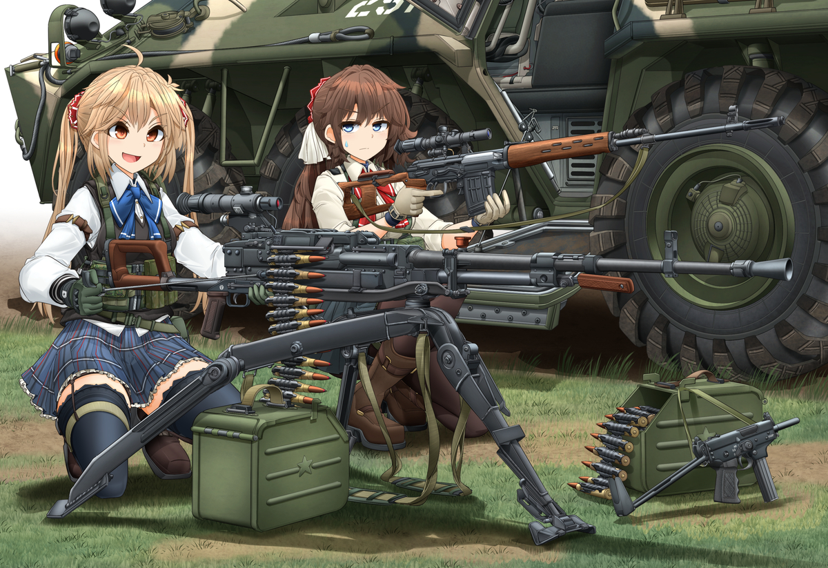 This is a pixiv picture whose title is NSV 12.7mm Heavy Machine gun.