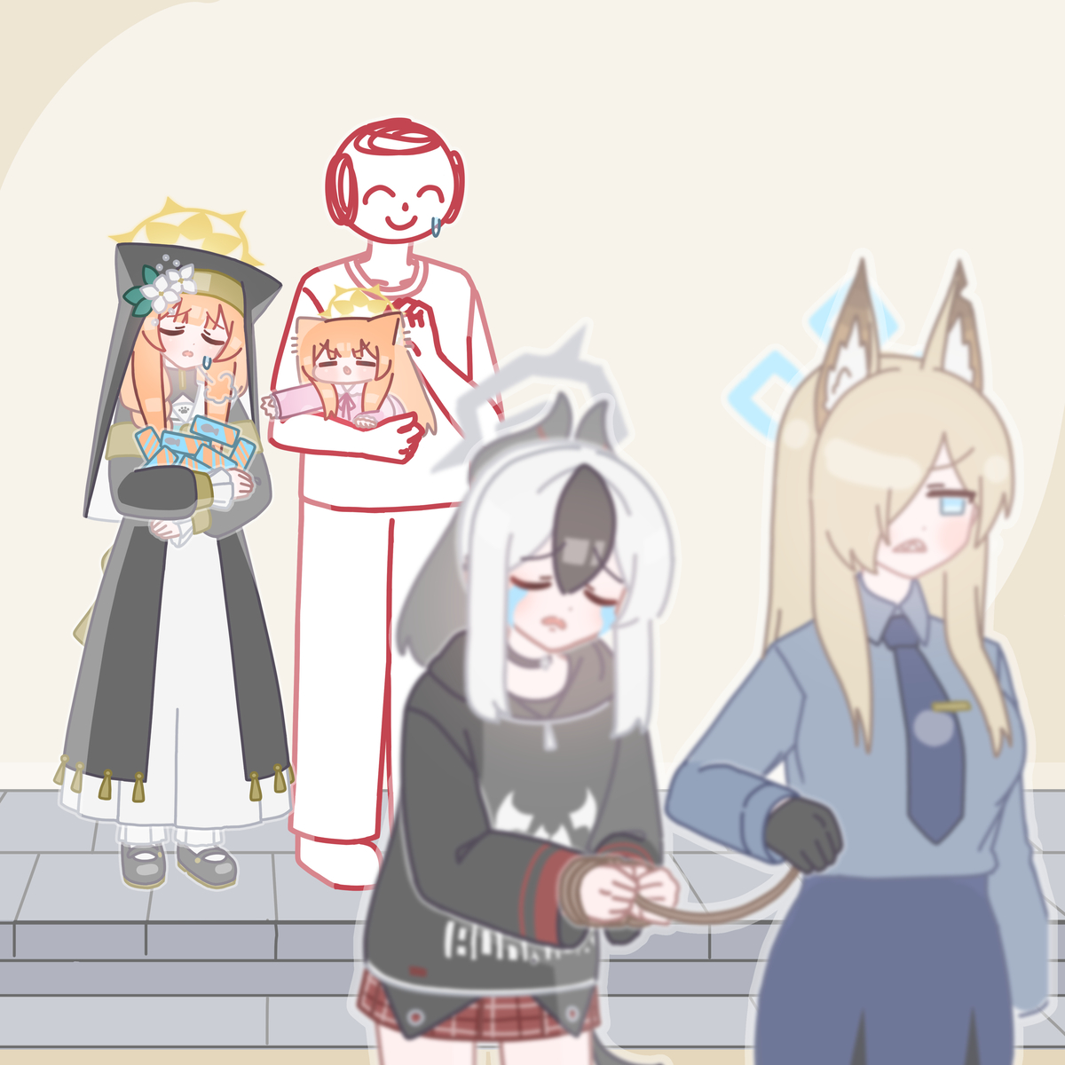 This is a pixiv picture whose title is arrest.