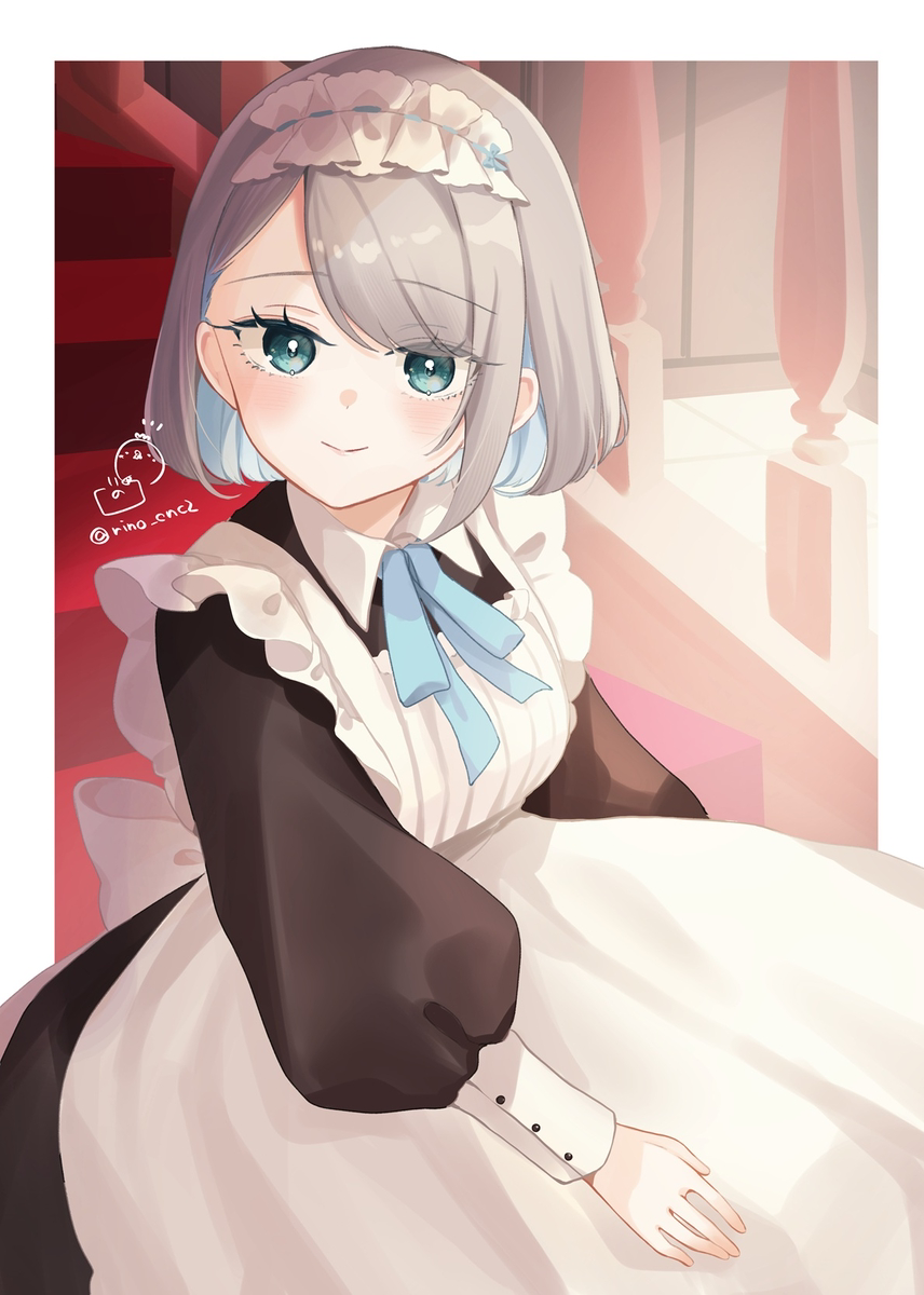 This is a pixiv picture whose title is メイド.