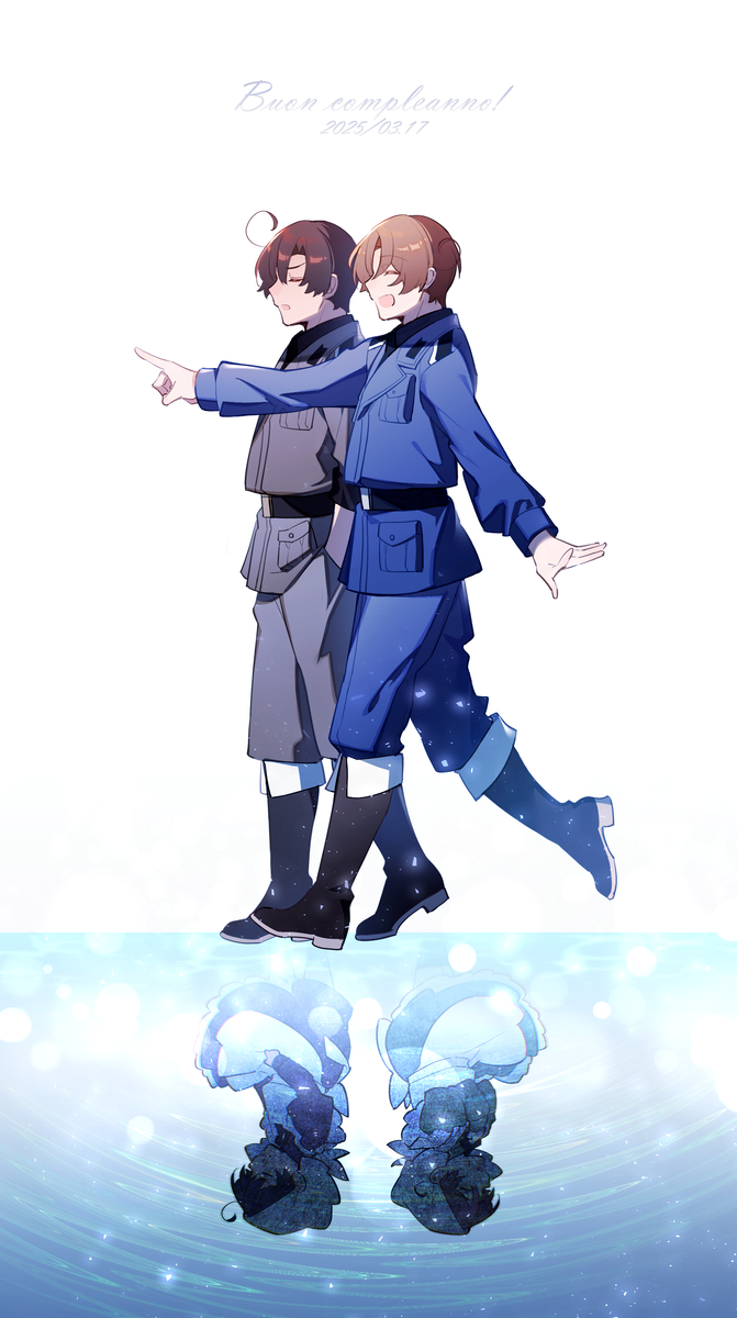 This is a pixiv picture whose title is 過去と現在.