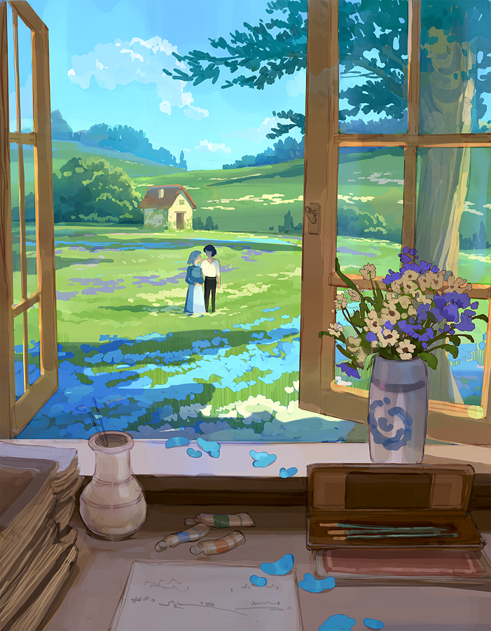 This is a pixiv picture whose title is Howl's Moving Castle.