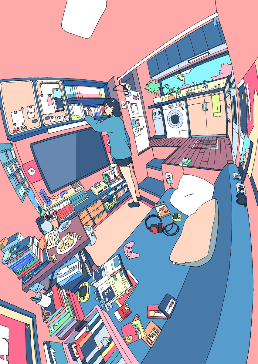 This is a pixiv picture whose title is キッチン横のスペース.