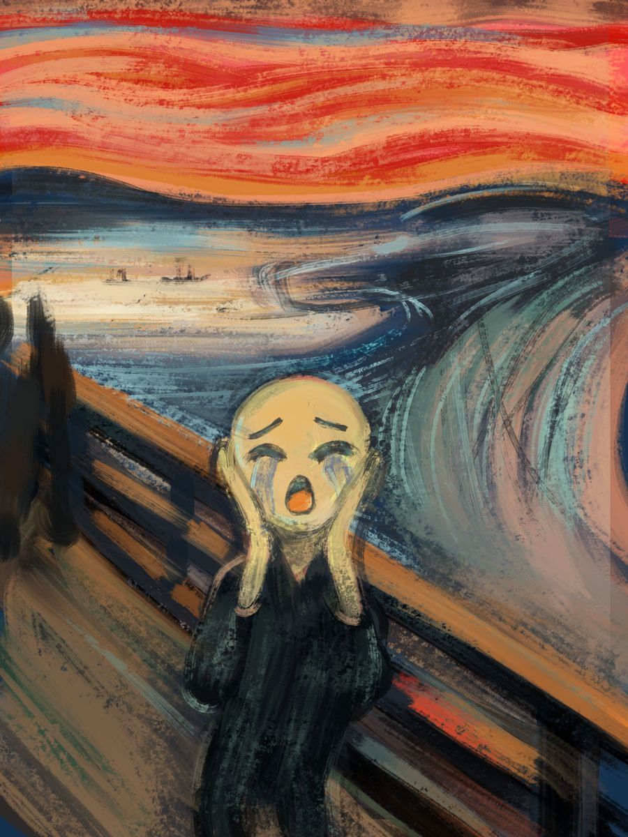 This is a pixiv picture whose title is スクリーム.