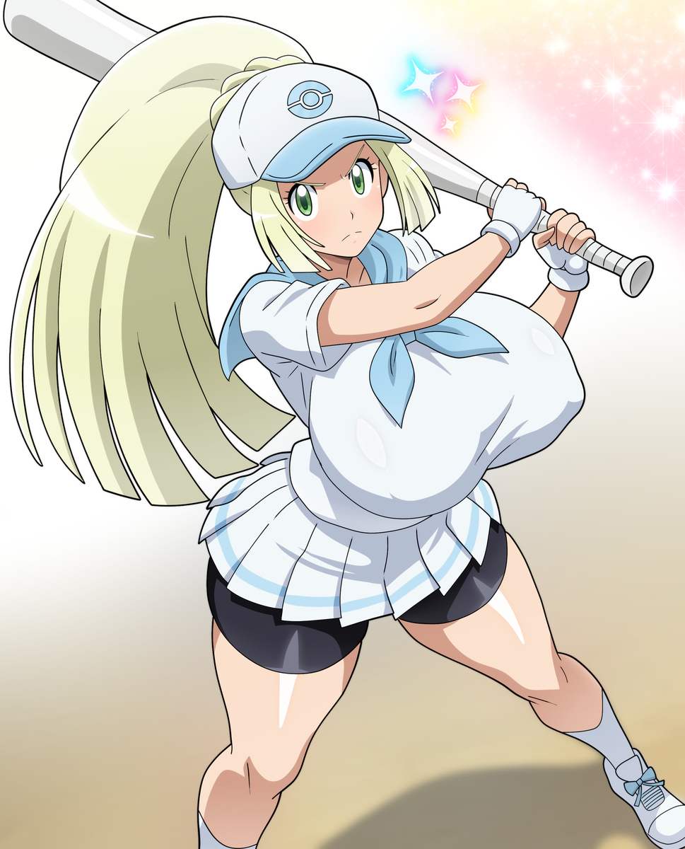 This is a pixiv picture whose title is かっとばせ！リーリエ！.