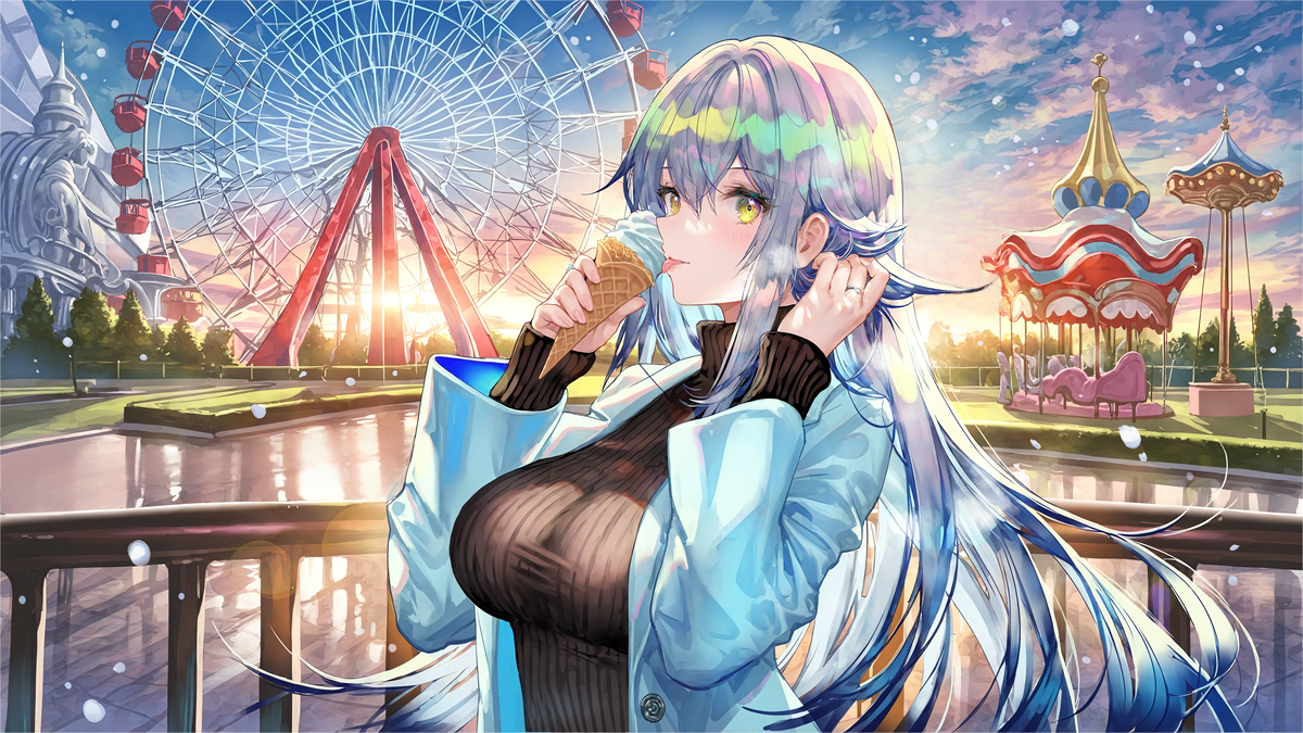 This is a pixiv picture whose title is 里芙生贺.