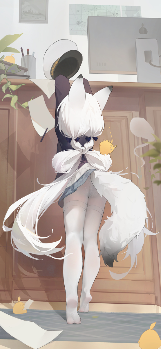 This is a pixiv picture whose title is 帽子掉了.