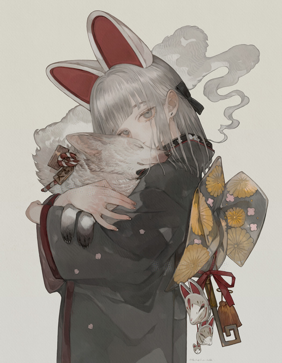 This is a pixiv picture whose title is おまもりがわり.