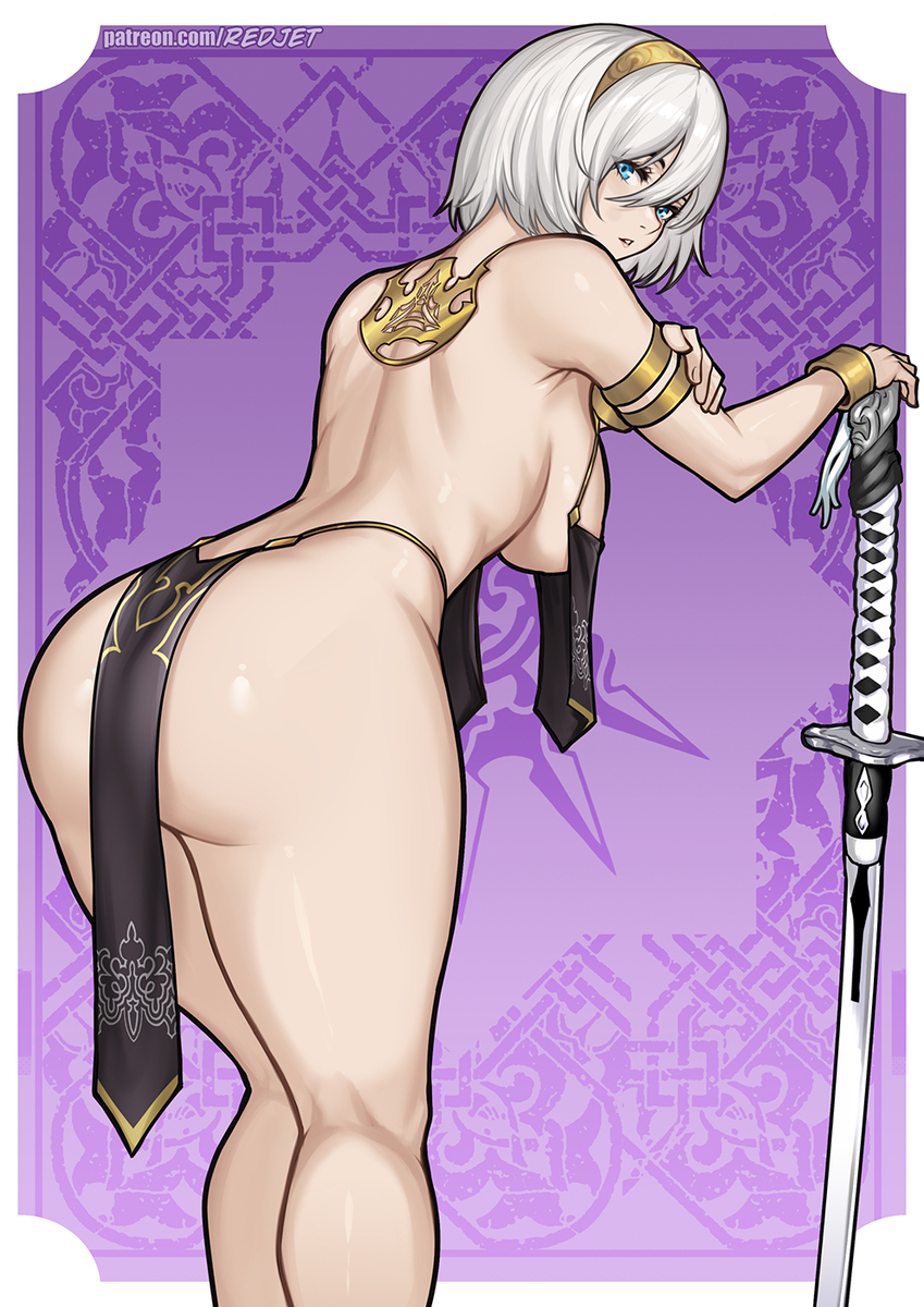 This is a pixiv picture whose title is 2B Exotic Dancer.