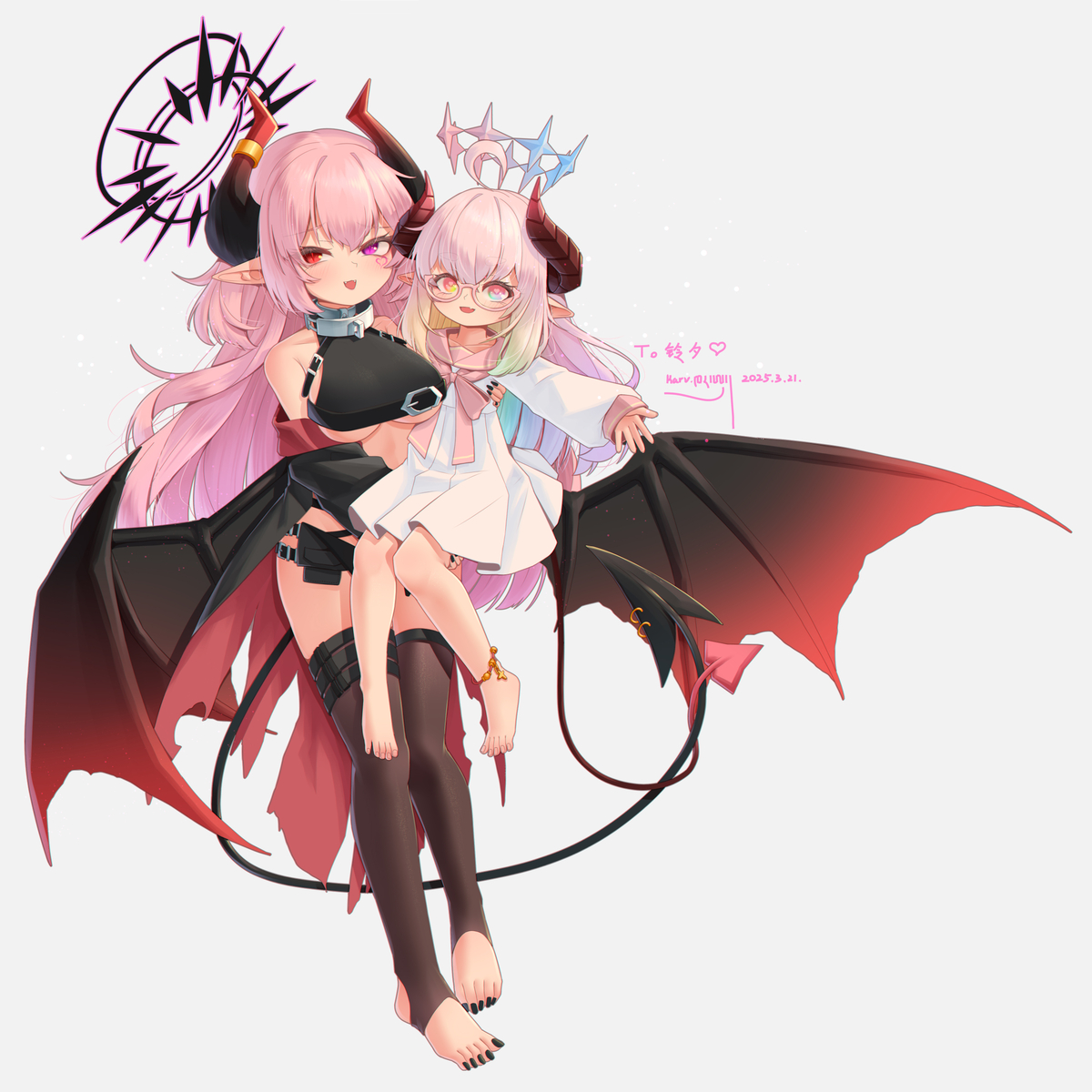 This is a pixiv picture whose title is 贴贴❤.