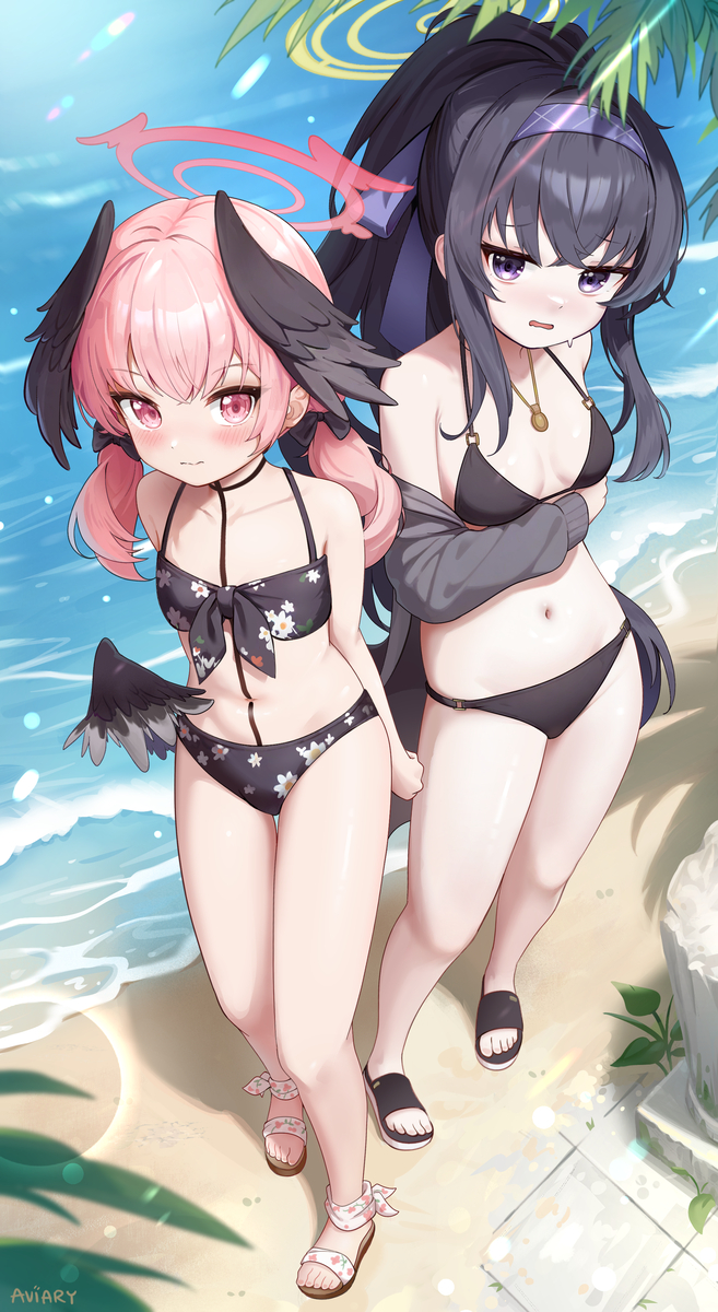 This is a pixiv picture whose title is Koharu & Ui.