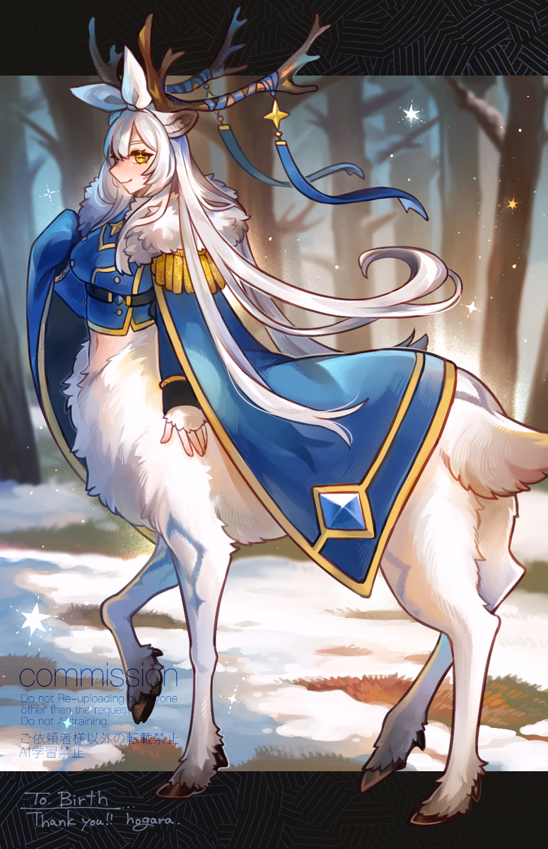 This is a pixiv picture whose title is 【Skeb】ご依頼者様OCさん - 人外化🦌.