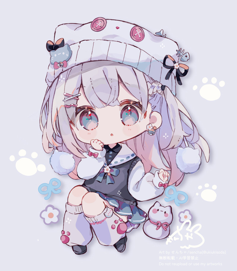 This is a pixiv picture whose title is nyao🐈.