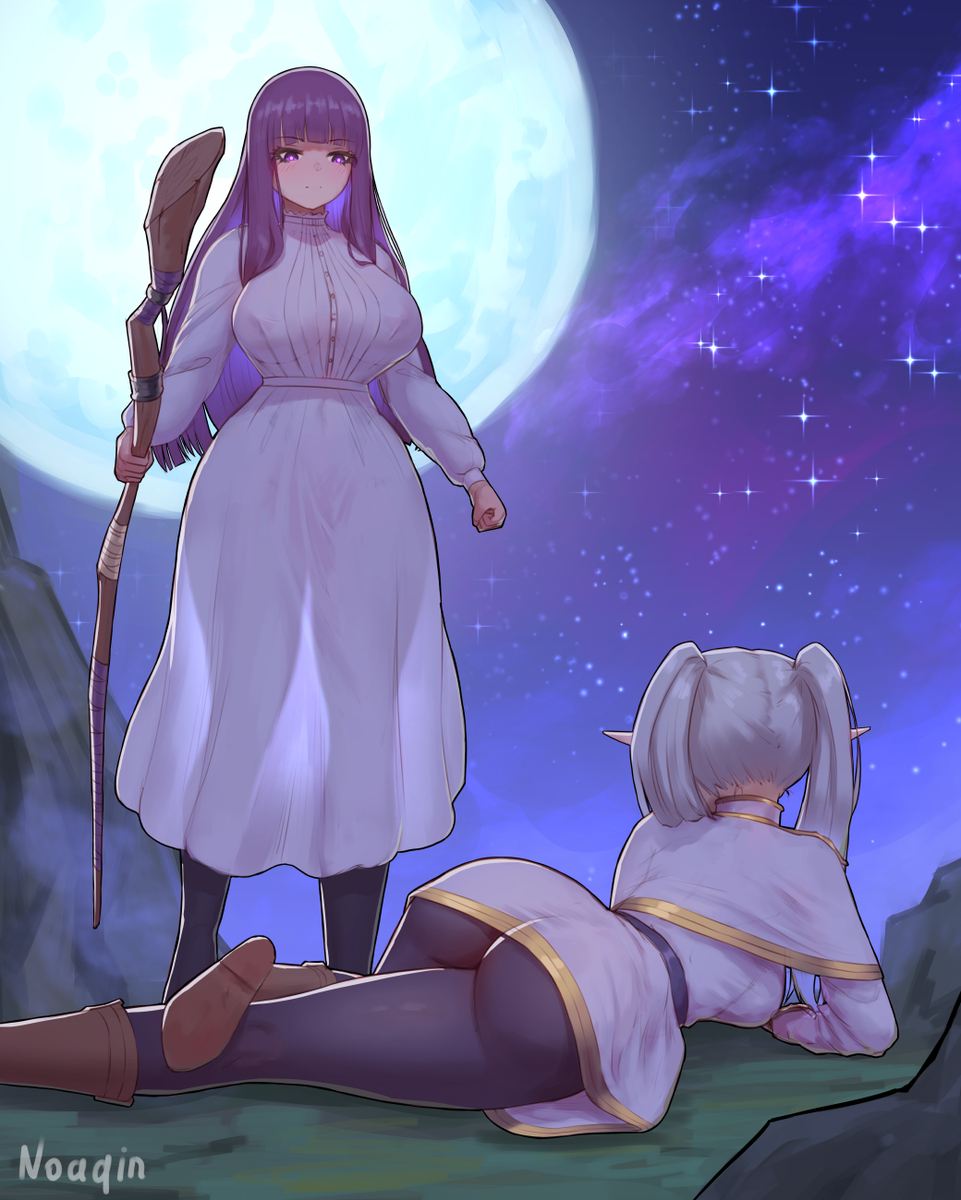 This is a pixiv picture whose title is Frieren and Fern.