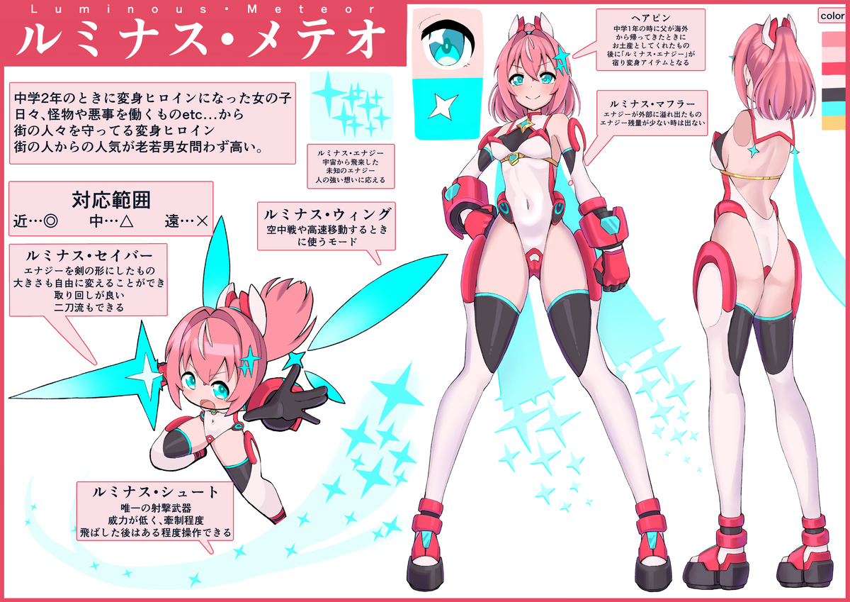 This is a pixiv picture whose title is オリキャラ変身ヒロイン.
