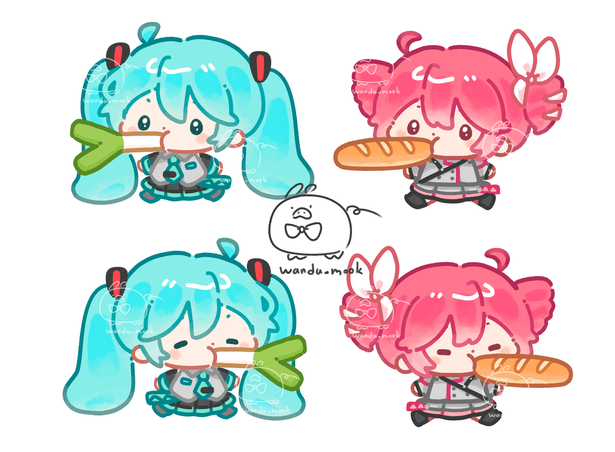 This is a pixiv picture whose title is miku+teto~~2.