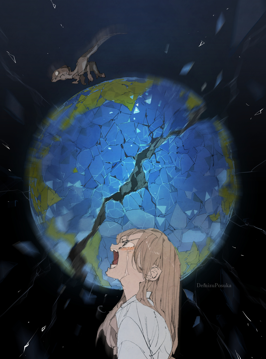 This is a pixiv picture whose title is 叫ぶ.