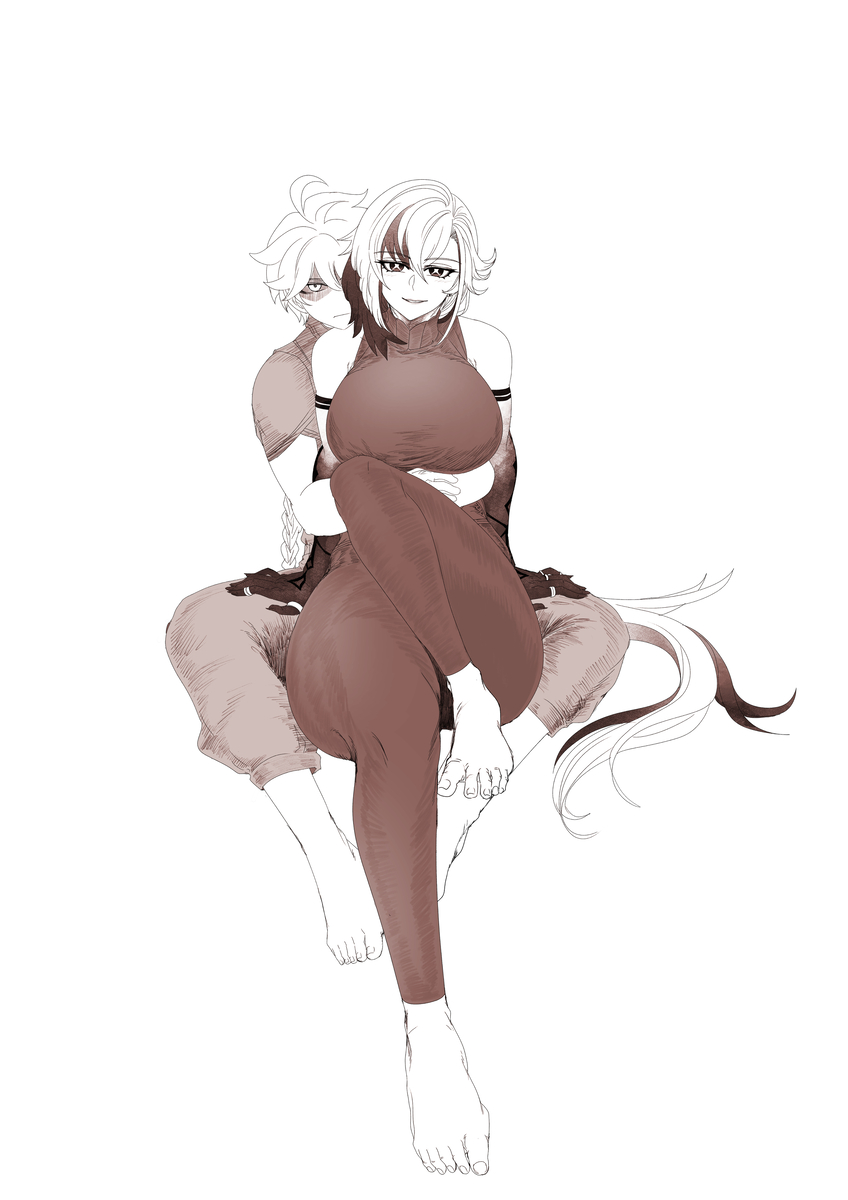 This is a pixiv picture whose title is Hug.
