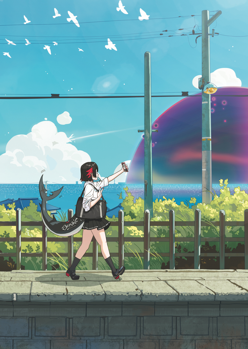 This is a pixiv picture whose title is ekimae.